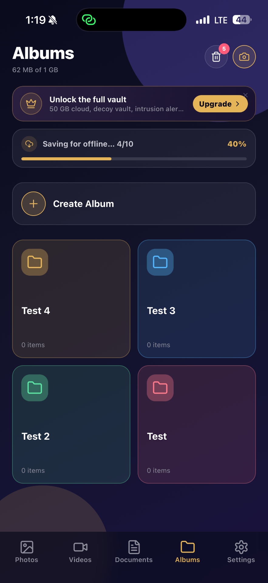 Veilo encrypted albums